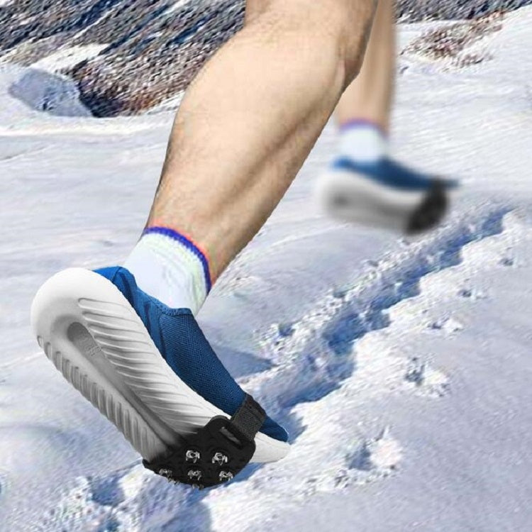 DM-1601 3 คู่ปีนเขากลางแจ้งหิมะพื้นผิวน้ำแข็ง 7-tooth Crampons โลหะผสมสังกะสี Spikes ซิลิโคน Anti-Skid รองเท้าครอบคลุม, DM-1601Shoe Cover