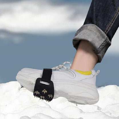 DM-1601 3 คู่ปีนเขากลางแจ้งหิมะพื้นผิวน้ำแข็ง 7-tooth Crampons โลหะผสมสังกะสี Spikes ซิลิโคน Anti-Skid รองเท้าครอบคลุม, DM-1601Shoe Cover