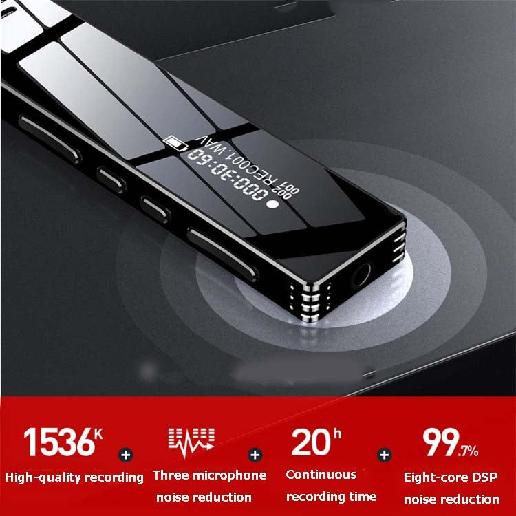 MROBO A10 เครื่องบันทึกเสียงระดับมืออาชีพ HD ลดเสียงรบกวนเครื่องเล่นหน้าจอสี MP3 นักเรียน, 8GB, 16 GB