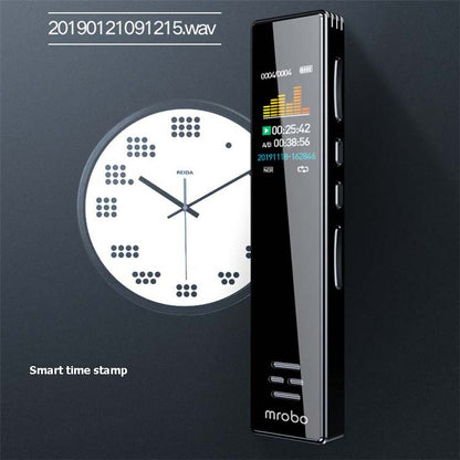 MROBO A10 เครื่องบันทึกเสียงระดับมืออาชีพ HD ลดเสียงรบกวนเครื่องเล่นหน้าจอสี MP3 นักเรียน, 8GB, 16 GB