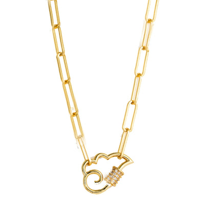 สุภาพสตรีประณีต Clavicle CHAIN ทองเหลืองฝังไมโครสร้อยคอเพทาย, Cloud