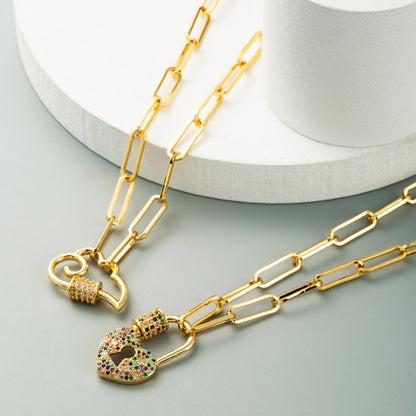 สุภาพสตรีประณีต Clavicle CHAIN ทองเหลืองฝังไมโครสร้อยคอเพทาย, Cloud