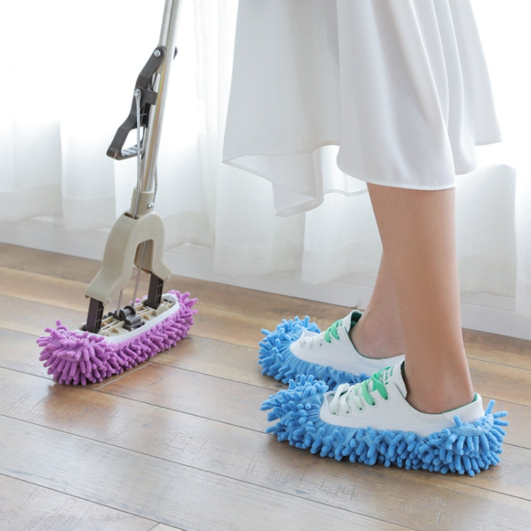 12 ชิ้น Chenille Lazy Mopping รองเท้าทำความสะอาดพื้นที่ถอดออกได้และล้างทำความสะอาดได้ Mop สีสุ่ม, Floor Mop