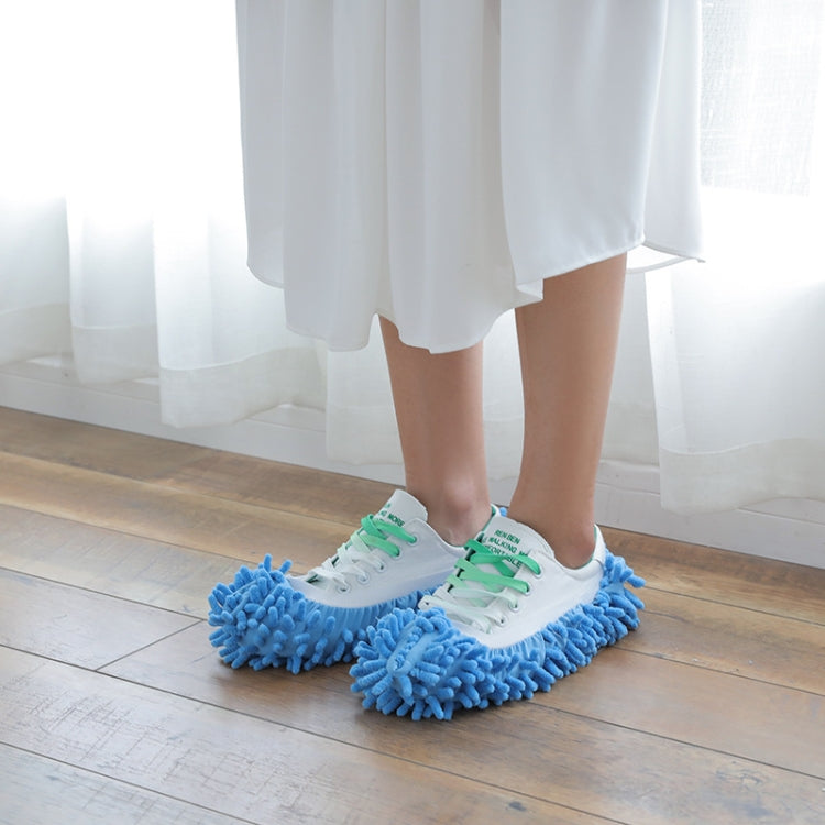 12 ชิ้น Chenille Lazy Mopping รองเท้าทำความสะอาดพื้นที่ถอดออกได้และล้างทำความสะอาดได้ Mop สีสุ่ม, Floor Mop