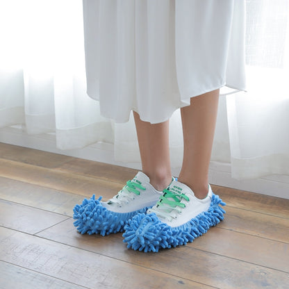 12 ชิ้น Chenille Lazy Mopping รองเท้าทำความสะอาดพื้นที่ถอดออกได้และล้างทำความสะอาดได้ Mop สีสุ่ม, Floor Mop
