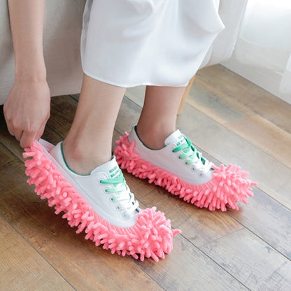 12 ชิ้น Chenille Lazy Mopping รองเท้าทำความสะอาดพื้นที่ถอดออกได้และล้างทำความสะอาดได้ Mop สีสุ่ม, Floor Mop