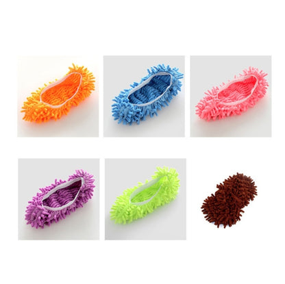 12 ชิ้น Chenille Lazy Mopping รองเท้าทำความสะอาดพื้นที่ถอดออกได้และล้างทำความสะอาดได้ Mop สีสุ่ม, Floor Mop