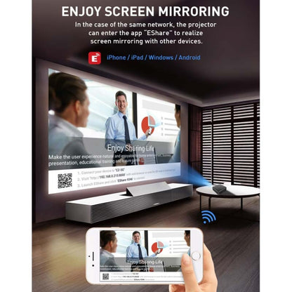 P11 854x480 DLP มินิโปรเจคเตอร์อัจฉริยะพร้อมรีโมทคอนโทรลอินฟราเรด, Android 9.0, 2GB+16GB, รองรับ WiFi 2.4G/5G, บลูทูธ, การ์ด TF