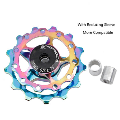 4 PCS MEROCA แบริ่งโลหะจักรยานเสือภูเขาจักรยานด้านหลัง Derailleur ล้อ 11 T/13 T ล้อ, 11T Black, 11T Red, 13T Red, 11T Blue, 13T Blue, 11T Purple, 13T Purple, 11T Silver, 13T Silver, 11T Electroplating Colorful, 13T Electroplating Colorful