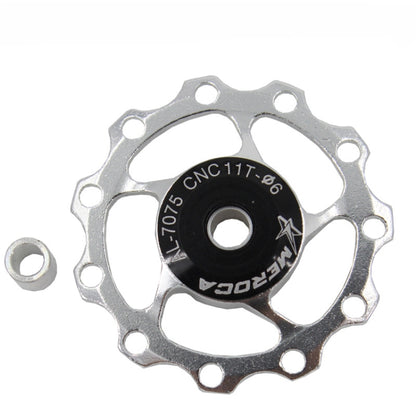 4 PCS MEROCA แบริ่งโลหะจักรยานเสือภูเขาจักรยานด้านหลัง Derailleur ล้อ 11 T/13 T ล้อ, 11T Black, 11T Red, 13T Red, 11T Blue, 13T Blue, 11T Purple, 13T Purple, 11T Silver, 13T Silver, 11T Electroplating Colorful, 13T Electroplating Colorful