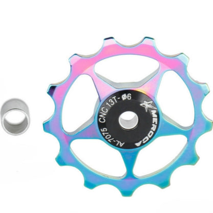 4 PCS MEROCA แบริ่งโลหะจักรยานเสือภูเขาจักรยานด้านหลัง Derailleur ล้อ 11 T/13 T ล้อ, 11T Black, 11T Red, 13T Red, 11T Blue, 13T Blue, 11T Purple, 13T Purple, 11T Silver, 13T Silver, 11T Electroplating Colorful, 13T Electroplating Colorful