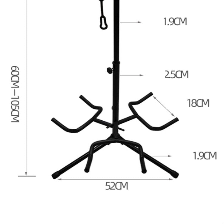 ขาตั้งกีตาร์สามหัวปรับความสูงได้, Three-head Guitar Stand