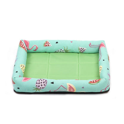 Summer Pet เสื่อสุนัขด้านข้างแบบถอดไม่ได้เตียงสัตว์เลี้ยง, M 53X40X6cm, XL 83X66X8cm