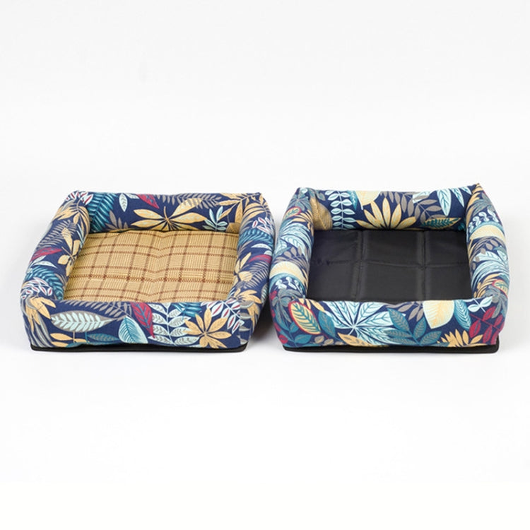 Summer Pet เสื่อสุนัขด้านข้างแบบถอดไม่ได้เตียงสัตว์เลี้ยง, M 53X40X6cm, XL 83X66X8cm