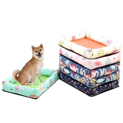Summer Pet เสื่อสุนัขด้านข้างแบบถอดไม่ได้เตียงสัตว์เลี้ยง, M 53X40X6cm, XL 83X66X8cm