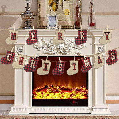 แบนเนอร์คริสต์มาส สุขสันต์วันคริสต์มาส คริสต์มาส ตกแต่งธง จี้คริสต์มาส, MERRY CHRISTMAS Flag