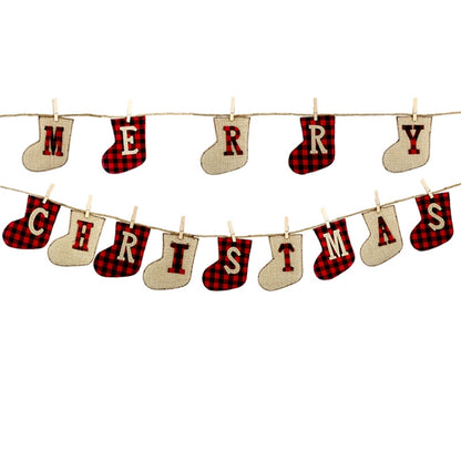 แบนเนอร์คริสต์มาส สุขสันต์วันคริสต์มาส คริสต์มาส ตกแต่งธง จี้คริสต์มาส, MERRY CHRISTMAS Flag