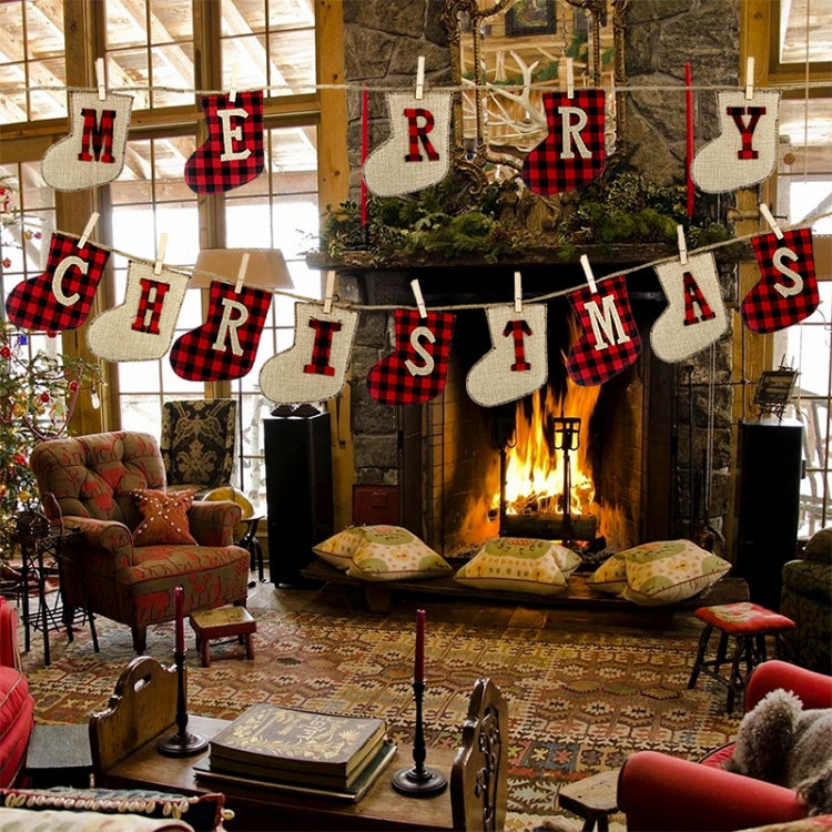แบนเนอร์คริสต์มาส สุขสันต์วันคริสต์มาส คริสต์มาส ตกแต่งธง จี้คริสต์มาส, MERRY CHRISTMAS Flag