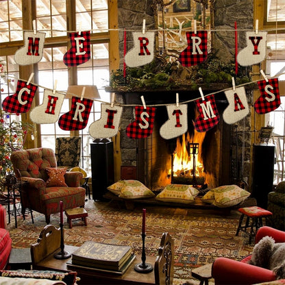 แบนเนอร์คริสต์มาส สุขสันต์วันคริสต์มาส คริสต์มาส ตกแต่งธง จี้คริสต์มาส, MERRY CHRISTMAS Flag