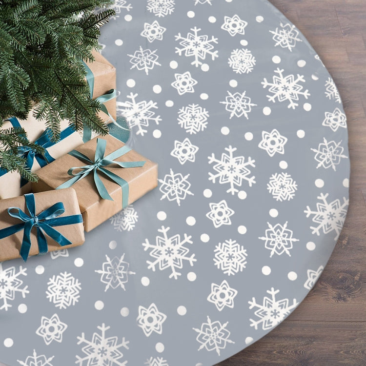 ตกแต่งคริสต์มาส กระโปรงต้นไม้เกล็ดหิมะ อุปกรณ์ตกแต่งต้นคริสต์มาส, Snowflake Tree Skirt