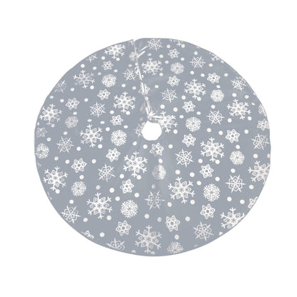 ตกแต่งคริสต์มาส กระโปรงต้นไม้เกล็ดหิมะ อุปกรณ์ตกแต่งต้นคริสต์มาส, Snowflake Tree Skirt