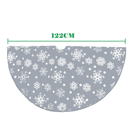 ตกแต่งคริสต์มาส กระโปรงต้นไม้เกล็ดหิมะ อุปกรณ์ตกแต่งต้นคริสต์มาส, Snowflake Tree Skirt