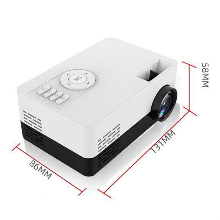 S261/J16 Home Mini HD 1080P โปรเจคเตอร์ LED แบบพกพา, รองรับการ์ด TF / ดิสก์ AV / U, US Plug, EU Plug, UK Plug, AU Plug