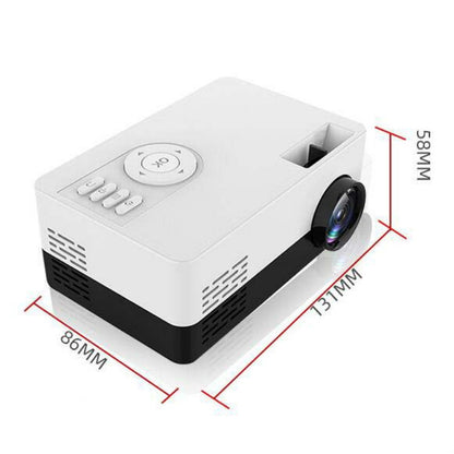S261/J16 Home Mini HD 1080P โปรเจคเตอร์ LED แบบพกพา, รองรับการ์ด TF / ดิสก์ AV / U, US Plug, EU Plug, UK Plug, AU Plug