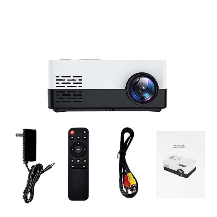 S261/J16 Home Mini HD 1080P โปรเจคเตอร์ LED แบบพกพา, รองรับการ์ด TF / ดิสก์ AV / U, US Plug, EU Plug, UK Plug, AU Plug