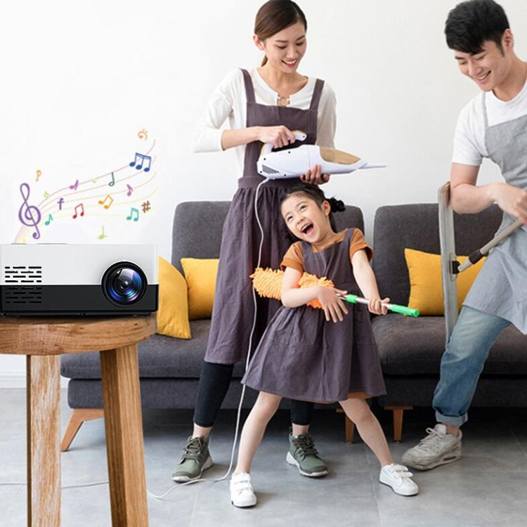 S261/J16 Home Mini HD 1080P โปรเจคเตอร์ LED แบบพกพา, รองรับการ์ด TF / ดิสก์ AV / U, US Plug, EU Plug, UK Plug, AU Plug