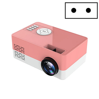 S261/J16 Home Mini HD 1080P โปรเจคเตอร์ LED แบบพกพา, รองรับการ์ด TF / ดิสก์ AV / U, US Plug, EU Plug, UK Plug, AU Plug