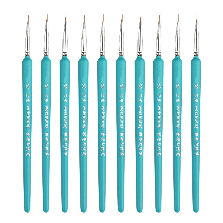 WeiZhuang Hook Line ปากกาภาพวาดมือวาดสีน้ำหมาป่า Mint Hook Line ปากกาภาพวาดจังหวะแปรงเส้นบาง, 10 PCS 00000 Dark Blue, 10 PCS 000 Dark Blue, 10 PCS 00 Dark Blue, 10 PCS 0 Dark Blue, 10 PCS 1 Dark Blue, 10 PCS 2 Dark Blue, 10 PCS 3 Dark Blue             ...