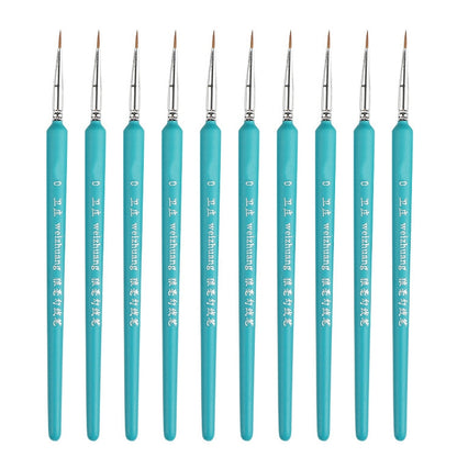 WeiZhuang Hook Line ปากกาภาพวาดมือวาดสีน้ำหมาป่า Mint Hook Line ปากกาภาพวาดจังหวะแปรงเส้นบาง, 10 PCS 00000 Dark Blue, 10 PCS 000 Dark Blue, 10 PCS 00 Dark Blue, 10 PCS 0 Dark Blue, 10 PCS 1 Dark Blue, 10 PCS 2 Dark Blue, 10 PCS 3 Dark Blue             ...