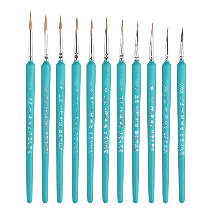 WeiZhuang Hook Line ปากกาภาพวาดมือวาดสีน้ำหมาป่า Mint Hook Line ปากกาภาพวาดจังหวะแปรงเส้นบาง, 10 PCS 00000 Dark Blue, 10 PCS 000 Dark Blue, 10 PCS 00 Dark Blue, 10 PCS 0 Dark Blue, 10 PCS 1 Dark Blue, 10 PCS 2 Dark Blue, 10 PCS 3 Dark Blue             ...