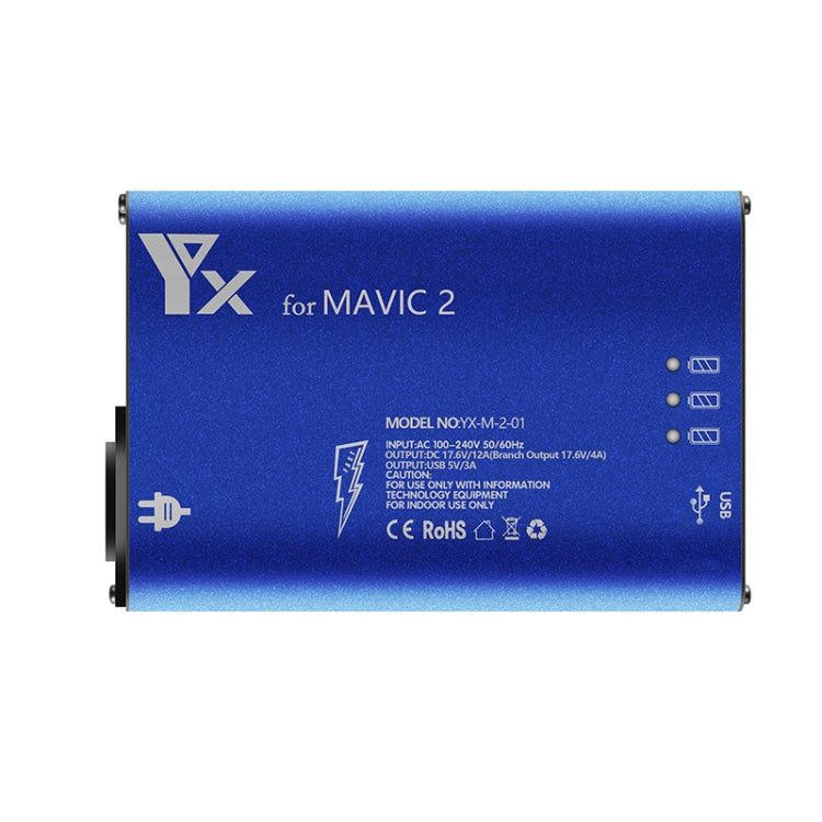YX สำหรับเครื่องชาร์จโลหะผสมอลูมิเนียม DJI MAVIC 2 พร้อมสวิตช์, US Plug