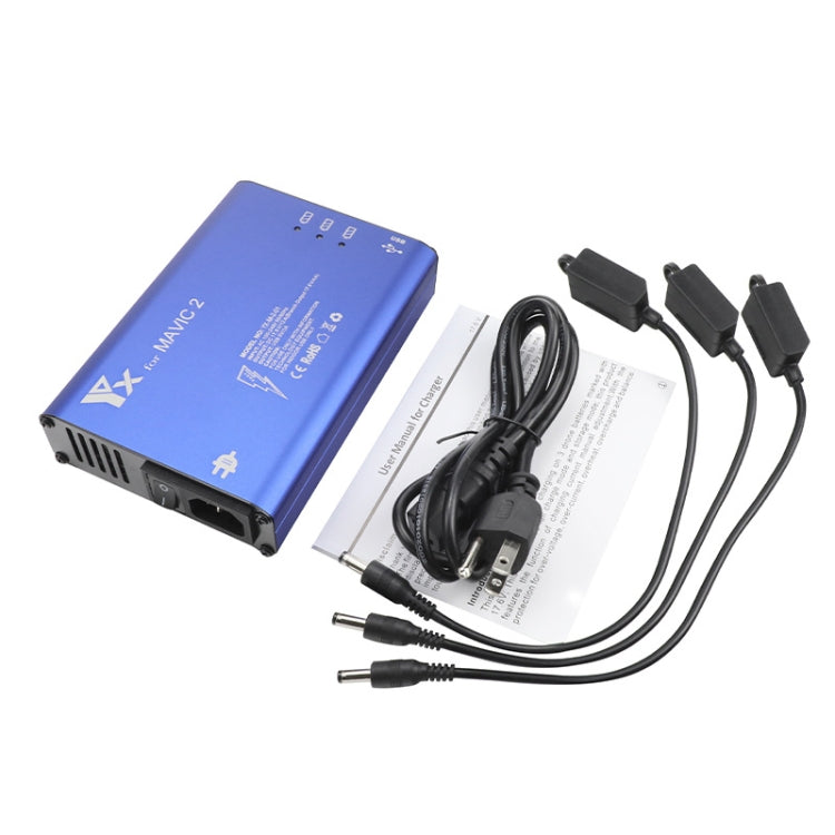 YX สำหรับเครื่องชาร์จโลหะผสมอลูมิเนียม DJI MAVIC 2 พร้อมสวิตช์, US Plug
