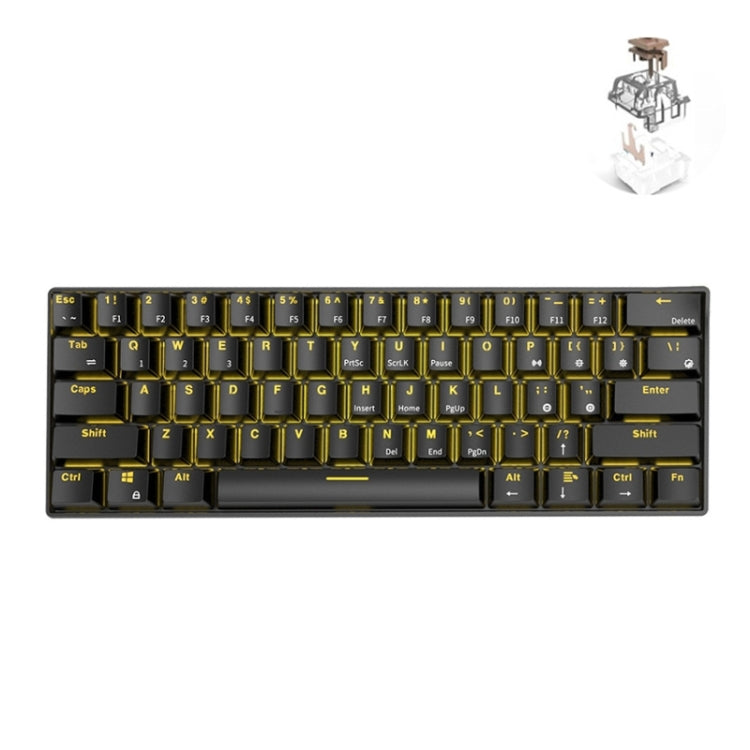 RK61 61 คีย์บลูทู ธ / ไร้สายโหมดคู่แท็บเล็ตคีย์บอร์ดเกมมือถือคีย์บอร์ดความยาวสายเคเบิล: 1.5 ม., Tea Shaft, Green Shaft, Red Shaft