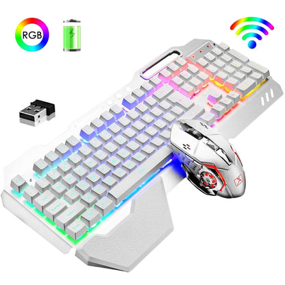 ชุดคีย์บอร์ดและเมาส์ไร้สายสำหรับเล่นเกมแบบชาร์จ K680 RGB
