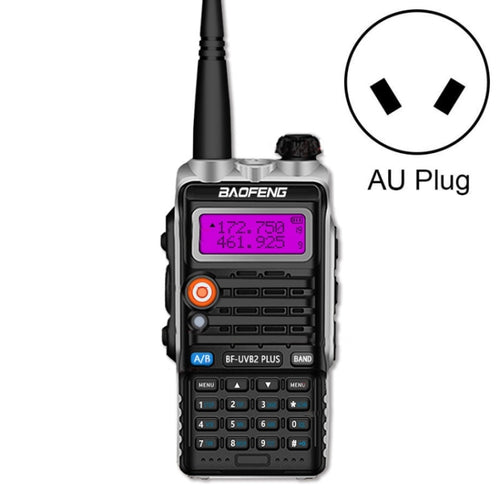 Baofeng BF-B2Plus เครื่องส่งรับวิทยุ FM กำลังสูงขนาดเล็กกลางแจ้ง 50 กม, AU Plug, EU Plug, US Plug, UK Plug