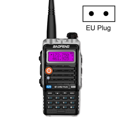 Baofeng BF-B2Plus เครื่องส่งรับวิทยุ FM กำลังสูงขนาดเล็กกลางแจ้ง 50 กม, AU Plug, EU Plug, US Plug, UK Plug