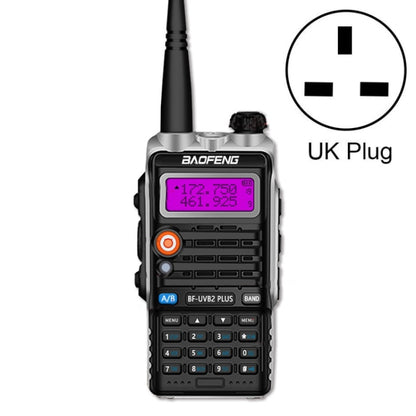 Baofeng BF-B2Plus เครื่องส่งรับวิทยุ FM กำลังสูงขนาดเล็กกลางแจ้ง 50 กม, AU Plug, EU Plug, US Plug, UK Plug