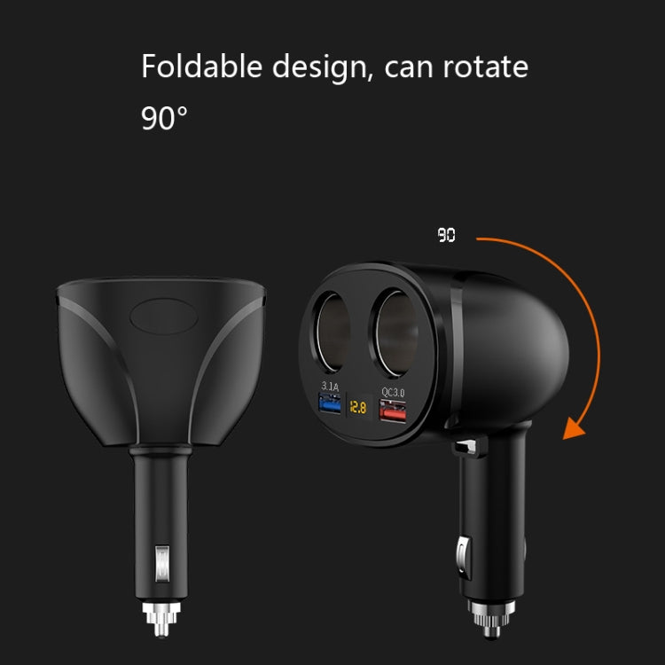 ที่ชาร์จในรถยนต์ที่จุดบุหรี่ Dual USB QC 3.0 Dual Fast Charging 6A Car Charger, WMY-C113
