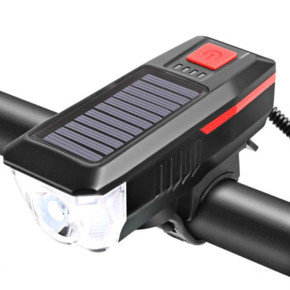 จักรยานพลังงานแสงอาทิตย์ไฟหน้า Horn Light Night ขี่ USB ชาร์จไฟหน้าจักรยาน Glare ไฟฉายอุปกรณ์, Red, Green, Blue, Orange