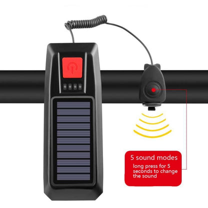จักรยานพลังงานแสงอาทิตย์ไฟหน้า Horn Light Night ขี่ USB ชาร์จไฟหน้าจักรยาน Glare ไฟฉายอุปกรณ์, Red, Green, Blue, Orange
