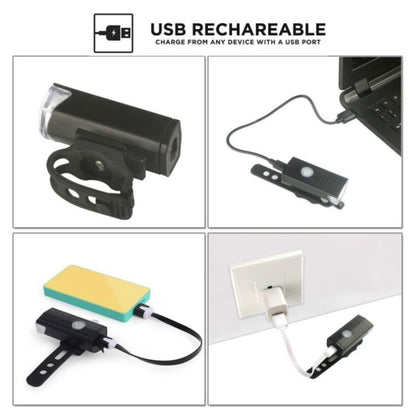 อุปกรณ์ปั่นจักรยานไฟหน้าแบบชาร์จไฟ USB สำหรับจักรยาน, 2255 Light (White), 2255 Light+Ruby Taillight (White), 2255 Light+928 Red Taillight (White), 2255 Light+928 Red Taillight (Black)