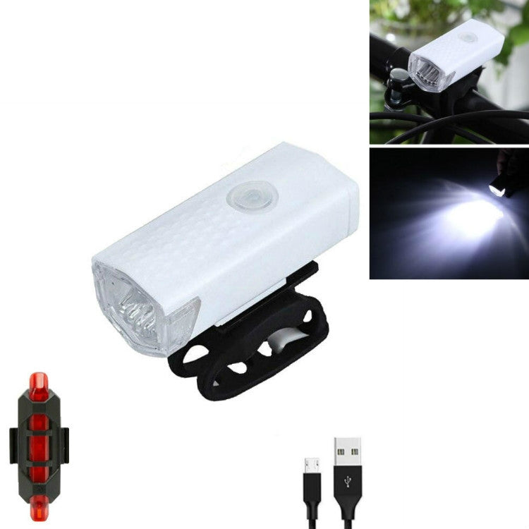 อุปกรณ์ปั่นจักรยานไฟหน้าแบบชาร์จไฟ USB สำหรับจักรยาน, 2255 Light (White), 2255 Light+Ruby Taillight (White), 2255 Light+928 Red Taillight (White), 2255 Light+928 Red Taillight (Black)