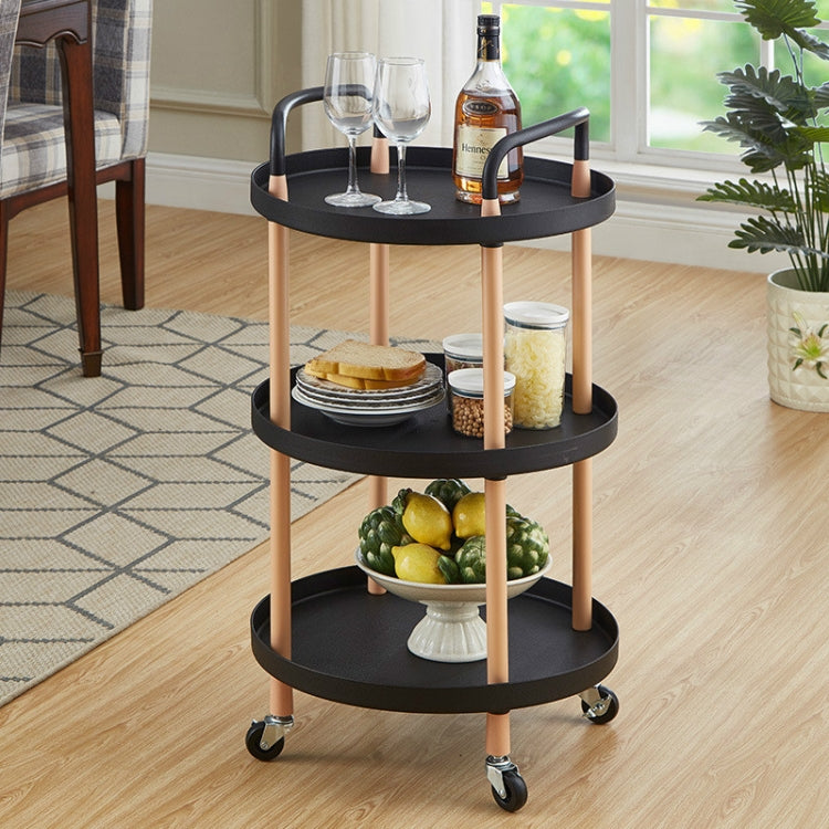 Luxury Movable รถเข็น Simple ห้องครัวห้องนั่งเล่นเก็บชุดชา Rack, Three Layers, Two Layers