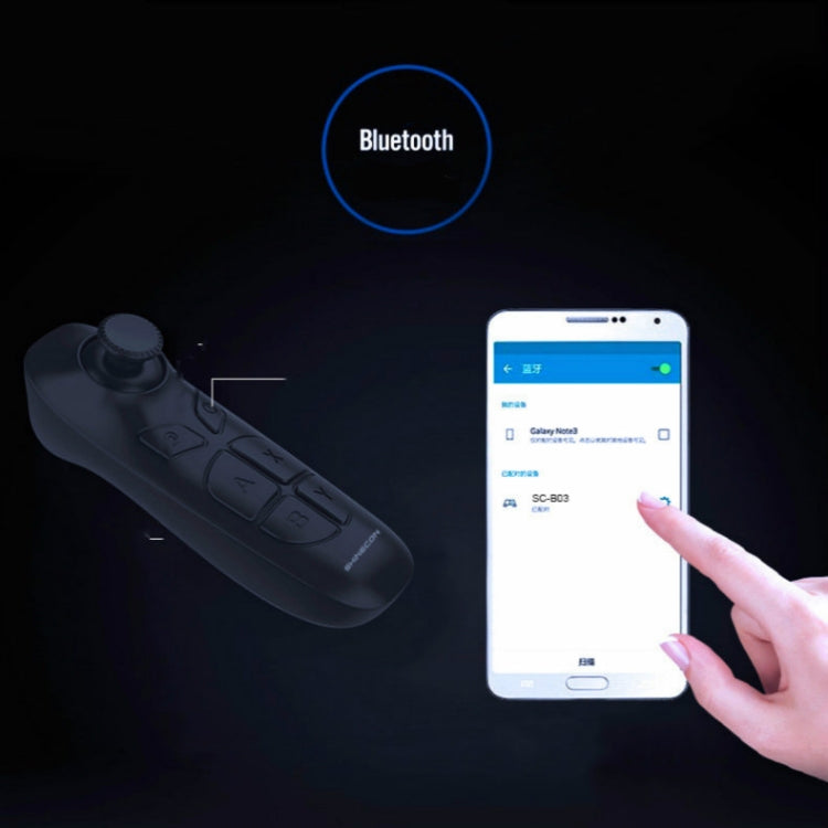 SHiNECON SC-B03 VR เกมจับโทรศัพท์มือถือ Bluetooth การเชื่อมต่อไร้สายรีโมทคอนโทรล