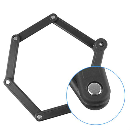 Tonyon Universal Anti-hydraulic กรรไกรจักรยาน ล็อค ล็อคจักรยานเสือภูเขาแบบพับได้สี่ส่วน, Tonyon Folding Mountain Bike Lock(Black)