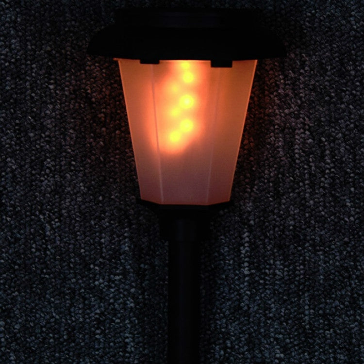 โคมไฟภูมิทัศน์แบบไดนามิกเปลวไฟพลังงานแสงอาทิตย์ LED ไฟสนามหญ้าสวนกลางแจ้ง
